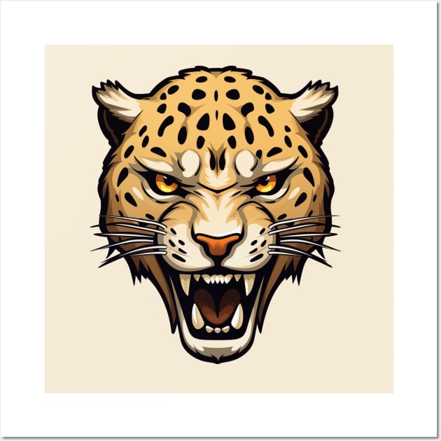 Cheetah Head Wall Art by JunkyDotCom
